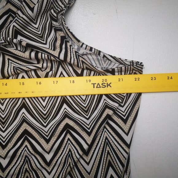 JM Studio by John Meyer Ladies Size XL Black Tan Off White Sleeveless Tank Top - Picture 8 of 9